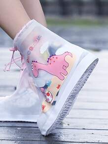 1 paar waterdichte, antislip overschoenen voor jongens en meisjes, antislip regenlaarzen voor schoolgaande kinderen, dik voor regenachtige dagen, kampeer- en wandelaccessoires