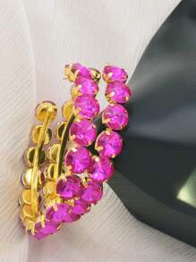 Cuier 1 paire de boucles d'oreilles créoles en argent pour femmes, boucles d'oreilles de rue avec des strass brillants