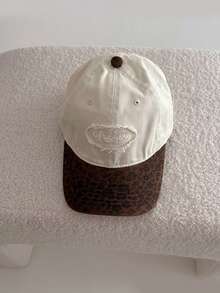 1pc Unisex Fashion Leopard Print & Solid Color Baseball Cap, Casual Wide Brim Deep Crown Large Head Circumference Sun Hat