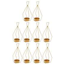 TFCFL 10pcs Gold Vases For Centerpieces Wedding - 10 Pcs Metal Geometric Gold Centerpiece Elegant Wedding Centerpieces For Tables - Diamond Vase For Weddings Party Decoration Centerpiece Table Decorations Party Favors Room Decor Bride - 金色 - 查看 4