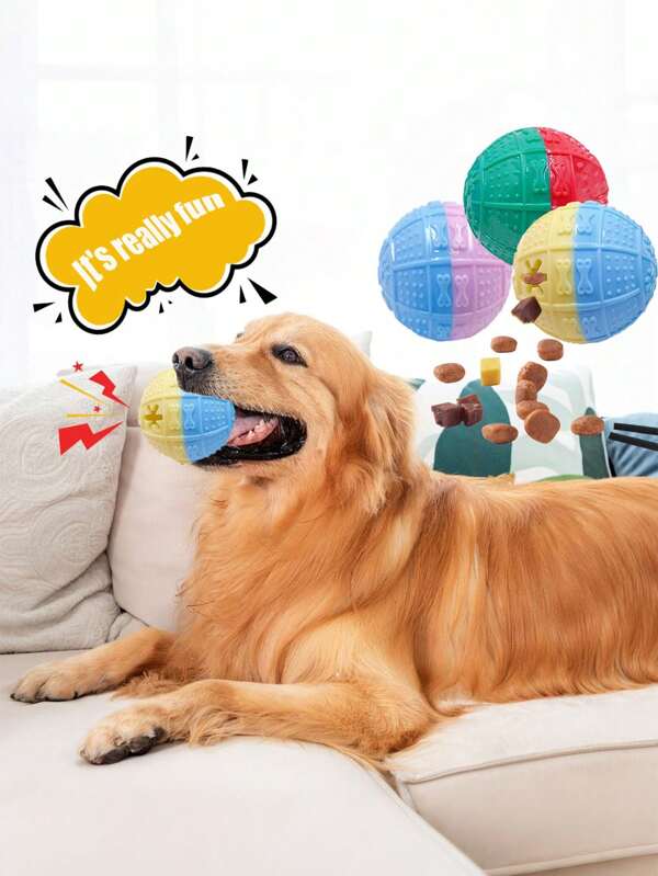 1PC Dog Toy Dental Balls, Dog Puzzle Toys, Treat-Dispensing Dog Toys, And Tear-Resistant Natural Rubber Toy Balls For Pet Teeth Cleaning/Chewing/Playing/Training
