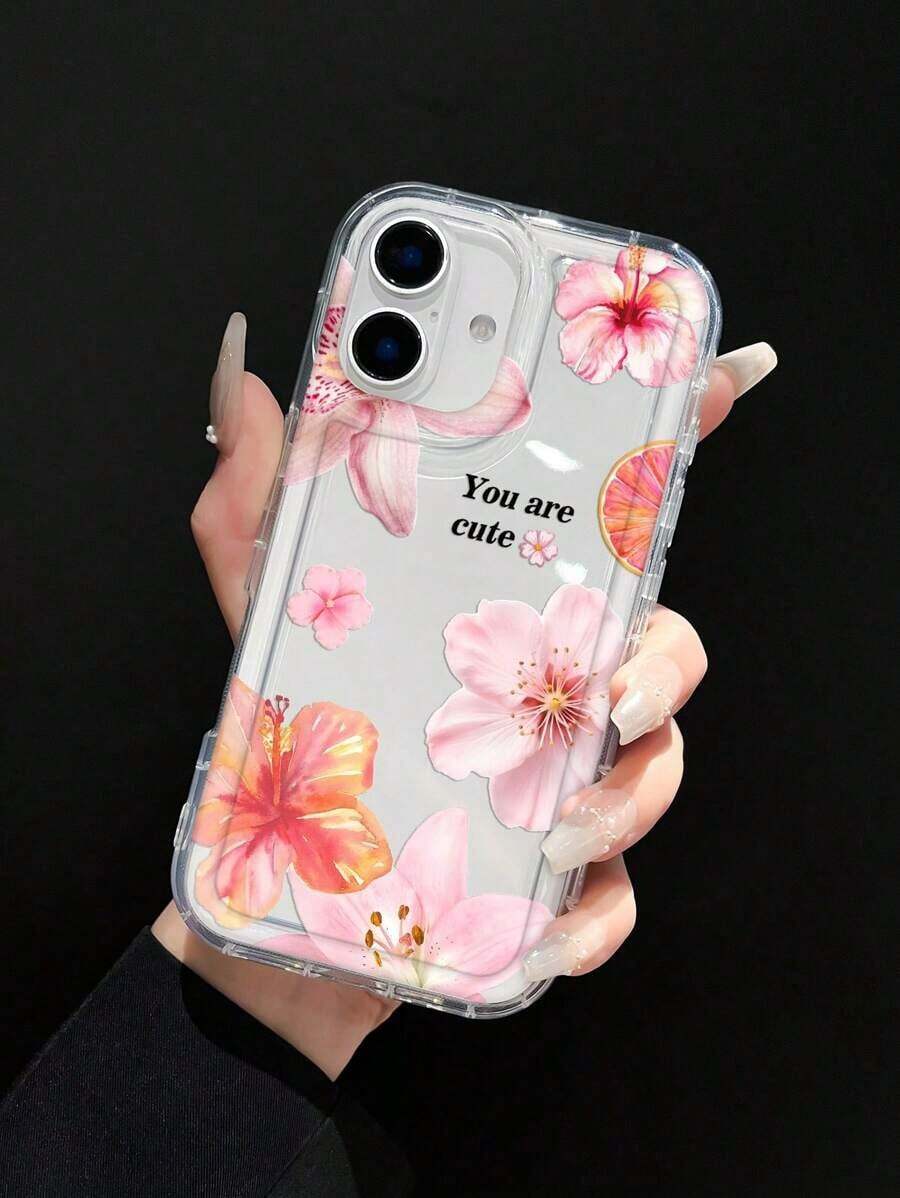 Funda para teléfono (1 unidad) con estampado floral, transparente, fabricada en TPU suave y resistente a caídas. Compatible con phone 16/11/12/13/14/15/15 Pro/15 Plus/15 Pro Max/X/XS Max/11 Pro/12 Pro/13 Pro/14 Pro/11 Pro Max/12 Pro Max/13 Pro Max/14 Pro/14 Plus/ - Multicolor 4 - Ver 1