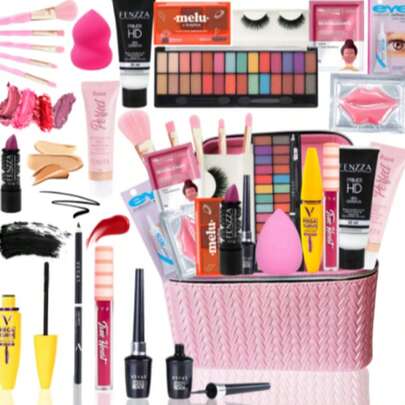 Kit Maquiagem Prático Para o Dia a Dia Com Pincéis