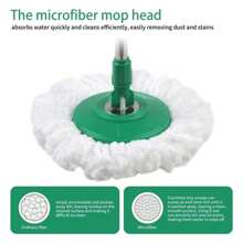 Local Devery-Spin Mop And Bucket With Wringer Set, 360° Mop And Bucket System With 3 Microfiber Mop Refills And 61" Extended Handle For Floor Cleaning
