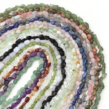 Aproximadamente 45 piezas de cuentas de piedra ovaladas asimétricas naturales surtidas, cuentas sueltas de cristal de ágata vintage de estilo informal para hacer joyas, pulseras, collares, colgantes y decoración