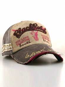 Mũ lưỡi trai kiểu cũ với thiết kế "AFIFR A TLMF", mũ thể thao thường ngày unisex, mũ vành cong cho tài xế xe tải, mũ vành rộng tiện dụng cho câu cá ngoài trời, mũ phối màu thời trang có thể điều chỉnh. - Màu Khaki - Xem 11