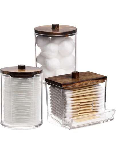 3 PiecesWipe Case Set, 10 Oz Wipe Storage Set With Lid, Suitable For Storing Swabs, Mats, Bath Salts, Makeup Sponges, Hair Accessories, Etc.