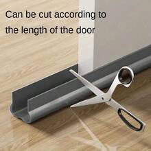 1pc Adjustable Plastic Door Draft Stopper - Waterproof Sealing, Noise Reduction Bottom Protection, Soft PVC Partition For Soundproofing And Insect Protection, Bottom Part Protection | Adjustable Door Seal | Durable Plastic Seal, Door Draft Stopper - Multicolor - View 6