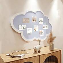 1 Pc Cloud Shaped Decorative Felt Board, Multipurpose Wall Decor, No Drilling Required, Suitable For Home & Office, School Supplies,Back To School - Multicolor - View 10