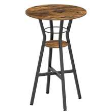 Mesa de bar, mesa alta redonda de 2 niveles, mesa de pub, mesas altas de barra para el hogar, mesas altas de bistró, para cocina, sala de estar - Multicolor - Ver 1