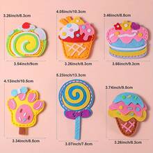 6PCS Kids DIY Sewing Bag Kit, Kids Handmade DIY Sew And Sew Fun Charms, Creative Craft Kits To Develop Fine Motor Skills And Imagination, Sew Fun Felt Craft Activities, Creative Handmade Keychains For Kindergarten, Fabric Bookbag Charms Material Kit, DIY Handmade Sew Fun Kit For Beginners, Preschool Toys Arts And Crafts Kits (Accessories Randomly Colored)