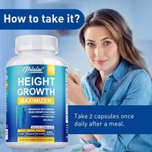 PSLALAE Height Growth Maximizer - Wth Vitamin D, Calcium, Bone Growth Supplement, Bone Strength Density Support, Promotes Natural Height Growth- 120pcs - 120粒膠囊 - 查看 5