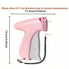 手持式服装钉枪 - 服装修补工具套装，含6根钉针和1000个钉子，服装修补缝纫枪，快速服装修补工具，迷你服装缝纫机，快速毛毯钉枪，服装包边机