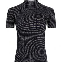 Calvin Klein Women's T-Shirts Black - Black and White - View 1