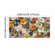 1 peça pôsteres botânicos florais abstratos, artes de parede, peça de arte em tela, decoração de parede moderna sem moldura, adequada para salas de estar, quartos e corredores, apresentando um pôster estilo giz de cera de cores mistas sem moldura 50x100cm/19,68x39,37 polegadas