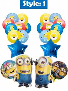 Minions Minions Theme -Thanksgiving, Christmas And Halloween Party Decorations,Minions Birthday Themed Party Decoration Items: Balloon Decorations, Private Rooms, Living Rooms, Festival Scene Arrangement, Party Birthday Balloon Supplies
