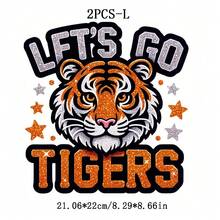 1 件/2 件/3 件 TIGERS 热转印贴纸 - DTF 熨烫补丁，适用于 T 恤、运动衫、包袋 - 可水洗织物装饰、夏季贴纸、生动设计、装饰贴纸、时尚服装配饰