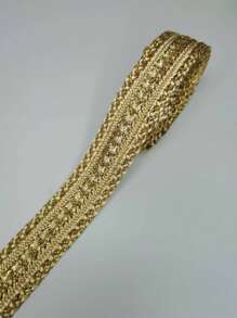 3 metri/rotolo in poliestere, strisce metalliche bidirezionali da 2,1 cm, base per albicocca/white/flaconi, accessorio per decorazione a robe mediorientale