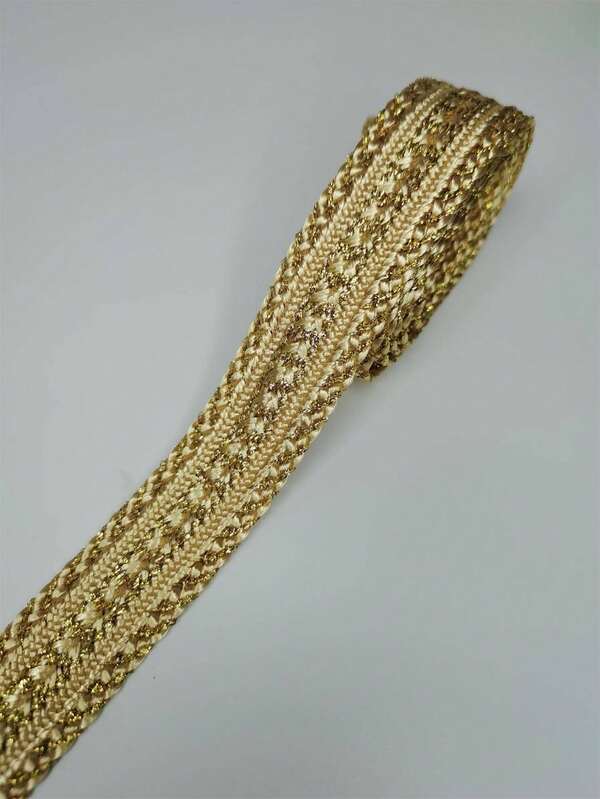 3 metri/rotolo in poliestere, strisce metalliche bidirezionali da 2,1 cm, base per albicocca/white/flaconi, accessorio per decorazione a robe mediorientale