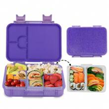 Caja de almuerzo Bento de material Tritan de 1000ML con brillo, a prueba de fugas, apta para microondas/lavavajillas, de vuelta a la escuela
