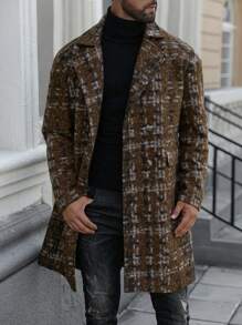 Herren lässige, weite karierte Jacke mit Langarm, Herbst/Winter