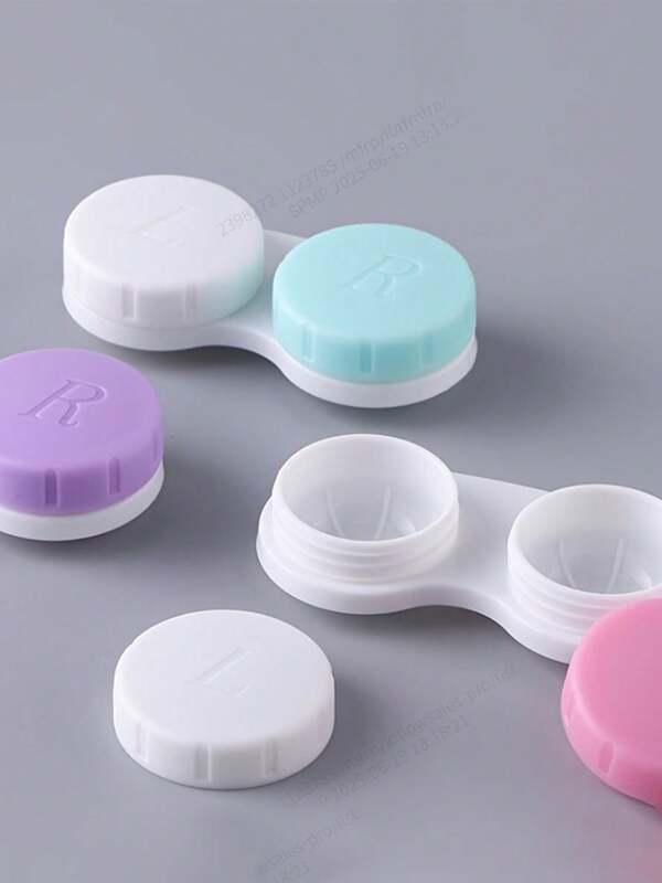 1 pezzo set di contenitori per lenti a contatto con kit per immersione (colori misti)
