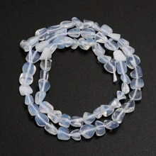 Aproximadamente 45 piezas de cuentas de piedra ovaladas asimétricas naturales surtidas, cuentas sueltas de cristal de ágata vintage de estilo informal para hacer joyas, pulseras, collares, colgantes y decoración