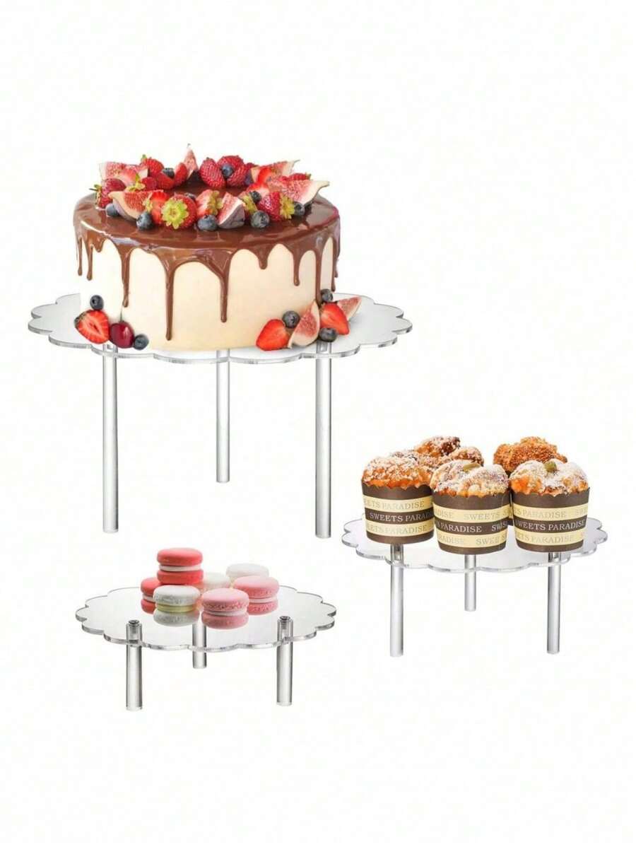 Acrylic Dessert Display Stand, Self-Service Buffet Decor, Catering Tray, Bakery Pastry Stand