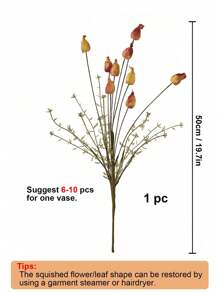1/3 Stücke künstliche Pflanzen falsche Mohn Hasenohren Zweige mit Blättern für Herbst Heim Hochzeit Dekoration Boho Tischdekoration
