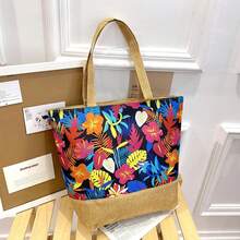 New Women Handbag Floral Printed Beach Shopping Large Capacity Tote Bag Fashion Casua High Capacity Travel Ladies Shoulder Bag - 6 - 查看 10