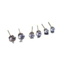 5 pièces Boucles d'oreilles en argent 925 noble et exquises portables, étincelantes pour hommes et femmes, avec cristaux de zircone cubique. Clous d'oreilles polyvalents et pour un usage quotidien