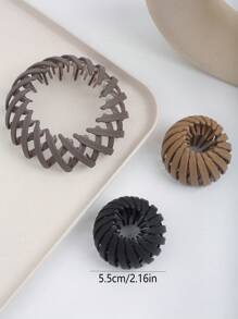 4 Stücke Elegante matter Haarbänder/Haarspangen in Vogelnestern-Form für Damen, einziehbare Haarklammer geeignet für den täglichen Gebrauch