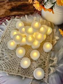 6/12/24 PCS Battery Operated LED Candles, Timed/Remote Control, Wish Candles, Tea Lights, Flameless LED Candle Lights, For Halloween, Valentine's Day, Christmas, Wedding, Party, Birthday, Home Decor And Other Holidays - Warm Light - View 10