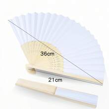 Weiße Papier Faltfächer DIY Malerei Fächer Handgefertigte Fächer kleine Kühlfächer für Sommer Hochzeit Party Dekoration Halloween