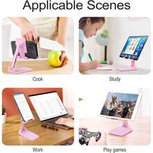 1pc Tablet Phone Stand,Lazy Stand,Portable Stand,Adjustable Angle Height,Retractable Multi-Function Foldable Desktop Tablet Stand,Suitable For Various Scenes,Easy To Carry Compatible With IPhone, Android Phone, Gift For Birthday, Family, Friends Phone Holder, Phone Accessories
