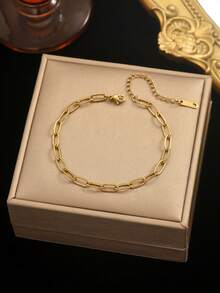 Bộ 5 chiếc vòng tay bằng thép không gỉ mạ vàng 18K, chống oxy hóa, thích hợp đeo hàng ngày, bộ trang sức vòng tay thời trang và thanh lịch dành cho nữ. - Vàng - Xem 10