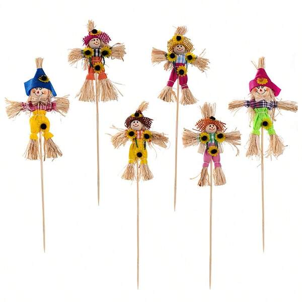 1pc Halloween Scarecrow Decorations And Outdoor Small Autumn Harvest Scarecrow Decorations Are Suitable For Gardens, Homes, Courtyards, Porches, And Thanksgiving Decorations
