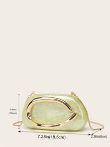 Borsetta da sera, pochette per donne e ragazze, borsa da festa con dettagli in metallo, fibbia e manico in acrilico, adatta a matrimoni e cerimonie, con catenina in metallo, versatile come borsetta e da cocktail, nuova borsa portafoglio per cerimonie e banchetti