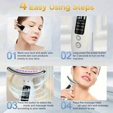 Face And Neck Massager, 7 Modes, Rechargeable USB, Facial Massage Treatment Tool, Perfect Gift For Women