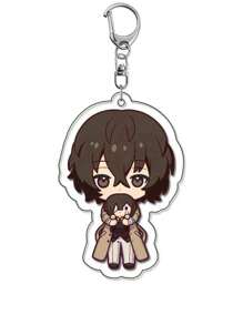 bandai Accesorio de anime Llavero acrílico de anime - Bungou Stray Dogs Lindo colgante de estilo Y2K de dibujos animados, adecuado para bolsos y llaves, regalo perfecto para fans, accesorios de cosplay, llavero de coche, bolso, mochila, pequeña joya, accesorios, regalos creativos, regalos de estudiante, accesorios de coche, colgante de bolso, accesorios escolares