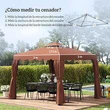Outsunny Canopies, Gazebos, Pergolas & Accessories - 摩卡棕 - 查看 2