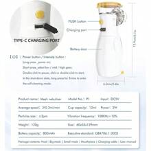 Portable Nebulizer For Adults And Children, Handheld Grid Nebulizer For Breathing Problems, Suitable For Travel And Home Use, Compact And Easy To Use Nebulizer Humidifier