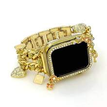 1 pieza Banda compatible con de 40/41/44/45mm, diseño hueco único para decorar su smartwatch, apta para Apple Series 8 7 6/SE 5 4 (No es un set, la banda y la carcasa se venden por separado)