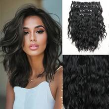 12-Inch Medium-Long Curly Hair, Soft Texture, Securely Worn And Not Easy To Fall Off, Suitable For Women