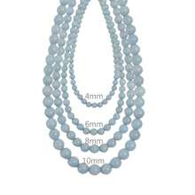 1pc Natural Aquamarine Stone Beaded Necklace, Handmade Jewelry, Minimalist Design, Fashionable & Versatile Choker For Women