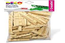 CWR、Halve Houten wasknijpers 72 mm、zak van 100 Stuks