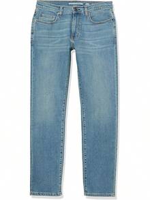 Men's Athletic Stretch Jeans - Colors - Light Blue Vintage - View 4