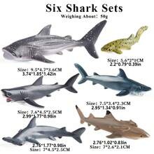 6/12 PCS Simulation Marine Animal Model Toy Set, Dolphin Shark Marine Animal Children's Cognitive Education Toy, Halloween Christmas Birthday Gift Decoration ﻿