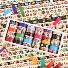 36 卷装饰性和纸胶带礼盒套装，精美纸胶带 15 毫米宽卡通动物派对主题学校用品，非常适合剪贴簿、DIY 艺术和工艺品、子弹日记本、计划本、垃圾日记本、笔记本、学校用品、返校 - 均碼 - 查看 3