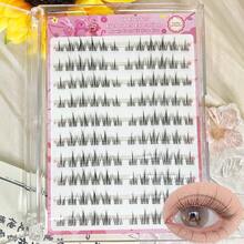 120pcs Lash Clusters, C-Curl, 0.07mm Thickness, Natural & Fluffy, Self-Adhesive False Eyelashes With No Glue Required